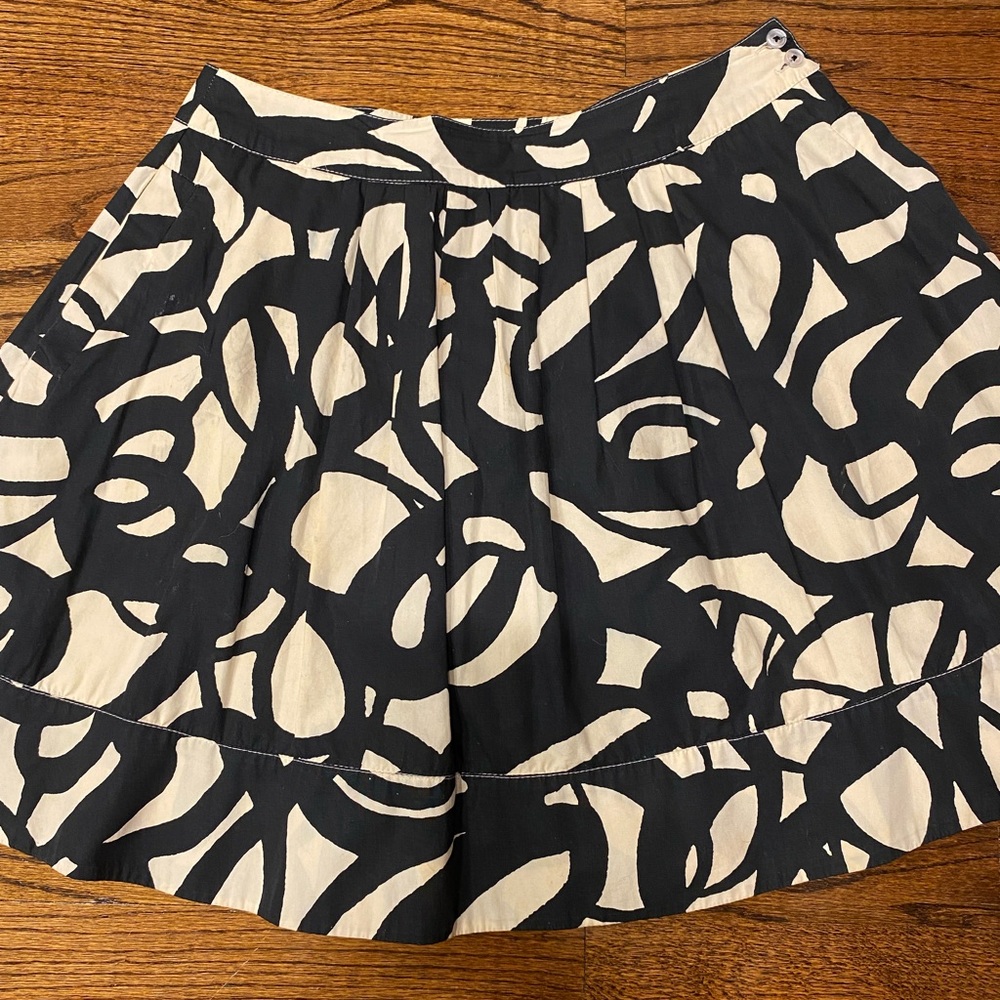 Anthropologie Fei Cotton Pleated Skirt